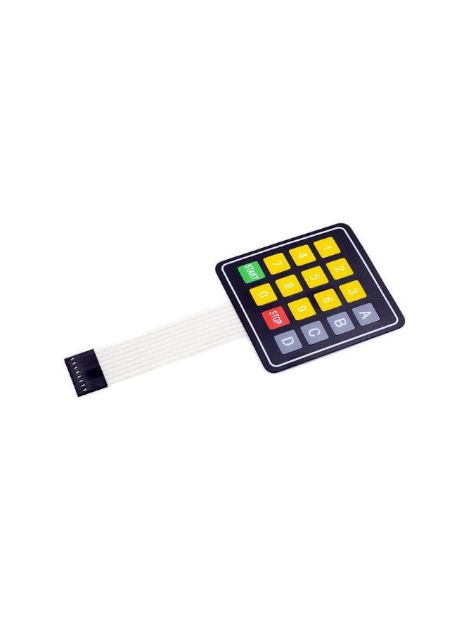 XD-MS 4x4 Membrane Keypad Matrix, 16-Key Numeric & Function Touchpad with Adhesive Backing, Flexible Ribbon Connector